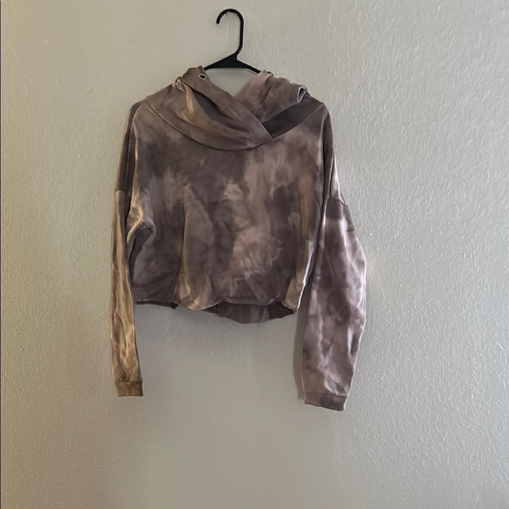 Tie-Dye Cropped Hoodie
